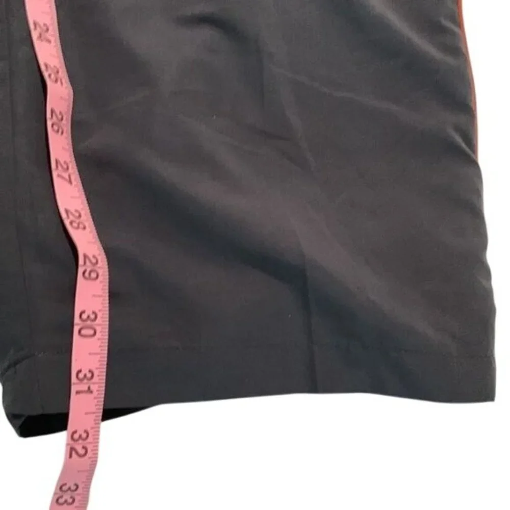 Women's Black Athletic Track Pants W/ Orange Stripe Elastic Waist Size XL Polyes - Picture 10 of 10